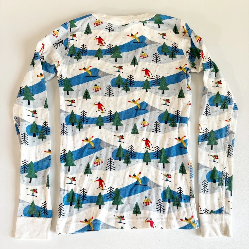 Hanna Andersson Kids Ski Mountain Winter Sports Organic Cotton Pajamas Set 12
